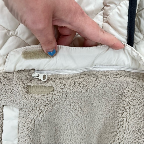 Columbia Sweet View Hooded Sherpa Fleece Quilted Pullover chalk/ancient fossil M - Picture 8 of 16